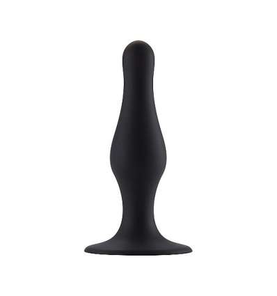 PLUG ANAL CON BASE SUCCIÓN - TALLA M - NEGRO