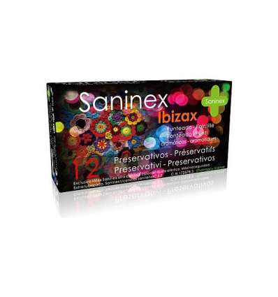 Saninex preservativos ibizax punteados 12uds