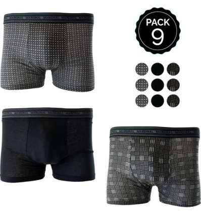 Set 9 boxers marginal oscuros