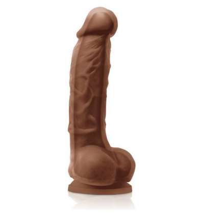 Colours dual density pene silicona 17cm - caramelo