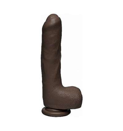 Uncut d - pene realístico firmskyn 22cm - chocolate