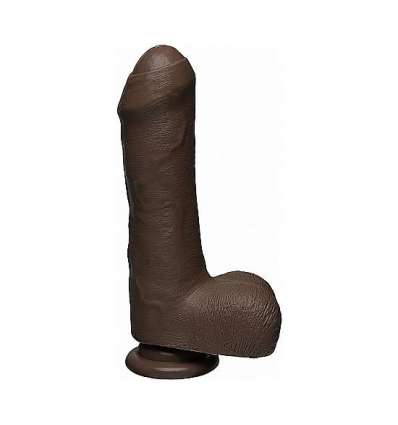 Uncut d - pene realístico firmskyn 17,5cm - chocolate