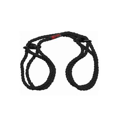 Hogtied - bind & tie - ataduras de cuerda para muñecas y tobillos - negro