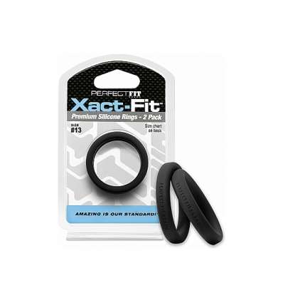 Xact-fit pack de 2 anillos de silicona 13,6cm - negro