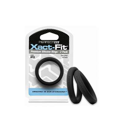 Xact-fit pack de 2 anillos de silicona 15,2cm - negro