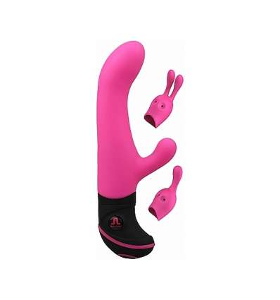 Butch cassidy vibrador con cabezales intercambiables - rosa