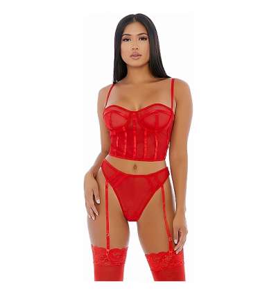 Put o-ring on it lingerie skirt rojo