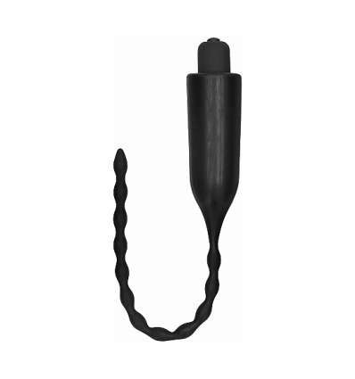 Plug uretral con e-estimulación y vibración - negro