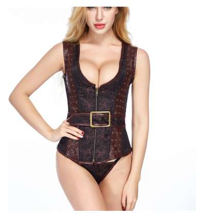 Corset steampunk marrón