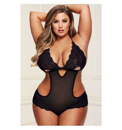 Lace teddy black