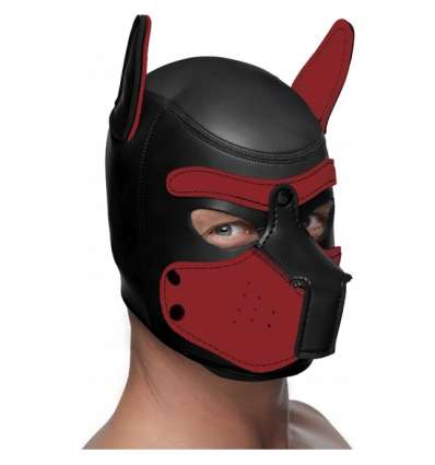 Capucha neopreno spike puppy - negro y rojo