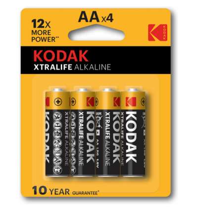 Kodak xtralife alkaline aa - 4uds