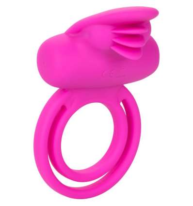 Dual clit flicker enhancer - doble anillo vibrador de silicona - rosa