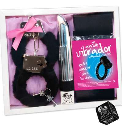 Kit fantasy negro anillo vibrador