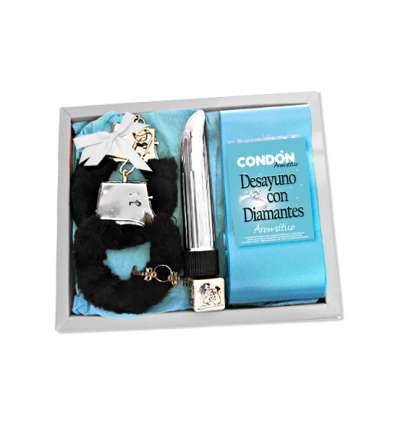 Kit erotico vibrador desayuno con diamantes - negro