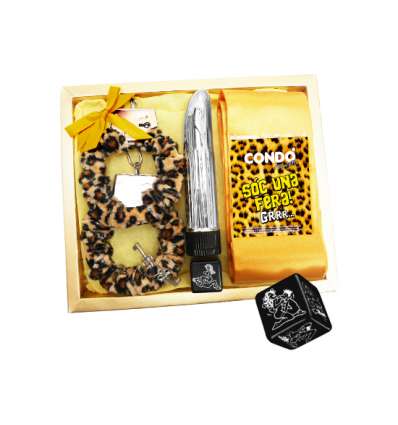 Kit erotic vibrador sóc una fera (animal print) - catalán