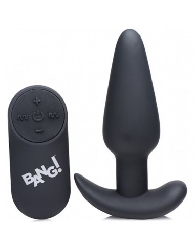 21x plug de silicona vibrador con control remoto - negro