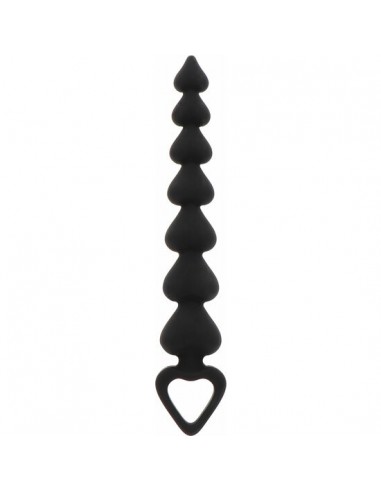 Plug - heart beads - negro