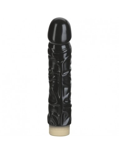 Pene negro realistico con vibrador - 20,30 cm