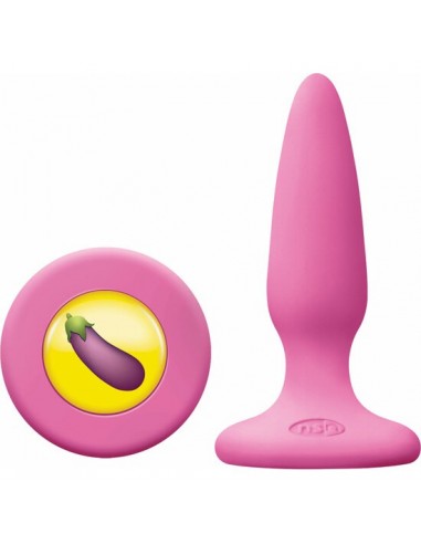 Plug silicona rosa - mojis dck mini - berenjena