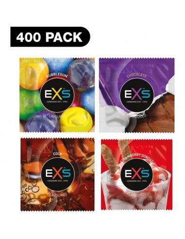 Exs preservativos de sabores varios - 400 pack