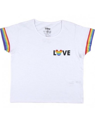 Camiseta corta punto single jersey disney pride blanca