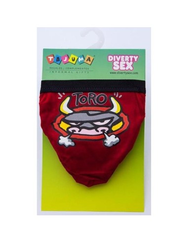 Tanga rojo terciopelo chico toro