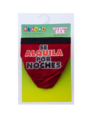 Tanga rojo terciopelo chico se alquila por noche