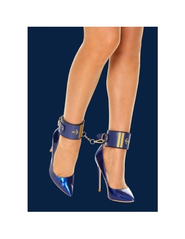 Ankle cuffs - sailor theme - azul