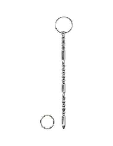 Urethral sounding - metal ribbed dilator with ring