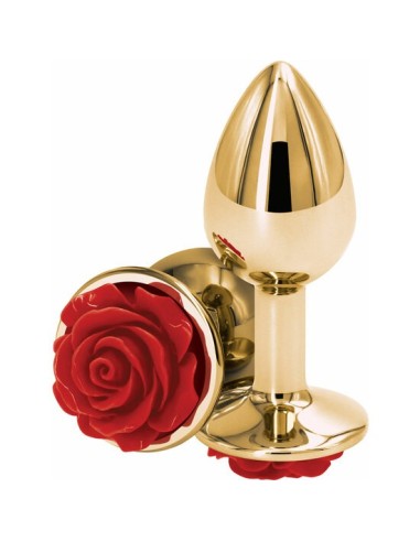 Rose buttplug small - rojo