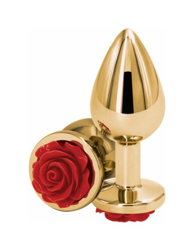 Rose buttplug medium - rojo