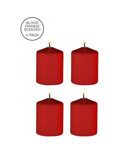 Tease candles - sinful smell - 4 pieces - rojo