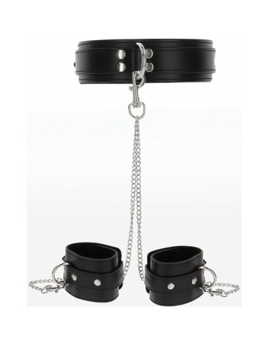 Heavy collar and wrist cuffs - negro