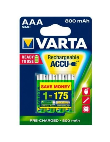 Pila recargables varta aaa 800mah pack 4