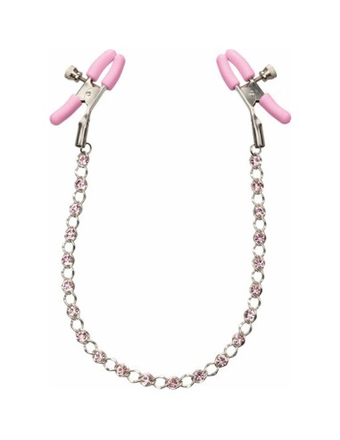 Crystal chain nipple clamps