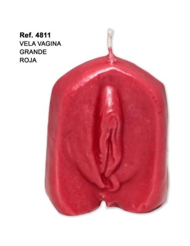 Vela vagina grande roja