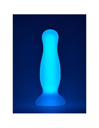 Radiant soft - plug brillante de silicona azul