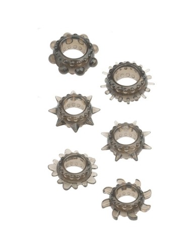 Menzstuff 6pc stretcheable ring set