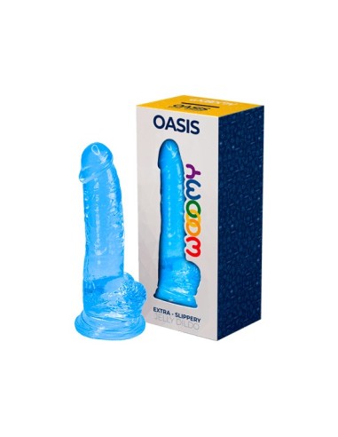 Wooomy oasis pene de gelatina 15cm - azul