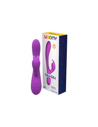 Wooomy gili-gili vibrador con calor - morado