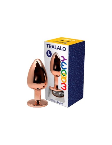 Wooomy tralalo plug de metal oro rosa talla l - color blanco